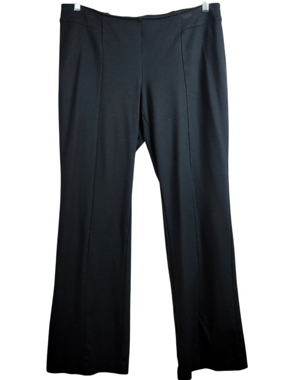 INC International Concepts Women Pull On Pants Black Size 16 Flat Front Stretchy